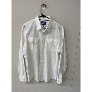 A.P.T. 9 Men's White Dress Shirt Size Large Slim